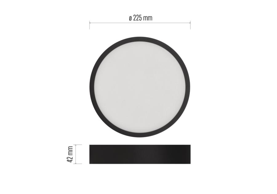 Zdjęcie: Panel LED natynkowy Nexxo, okrągły, czarny, 21W, CCT EMOS