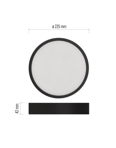 Zdjęcie: Panel LED natynkowy Nexxo, okrągły, czarny, 21W, CCT EMOS