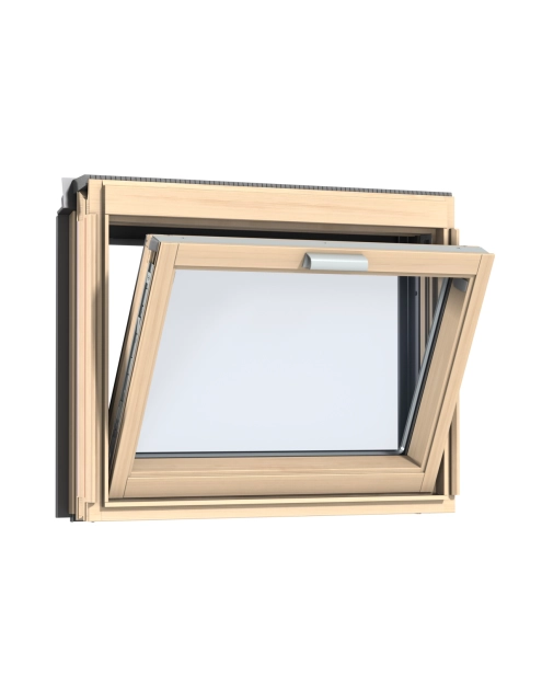 Zdjęcie: Okno kolankowe VFE 3066 drewniane otwierane uchylnie, 94x95 cm VELUX