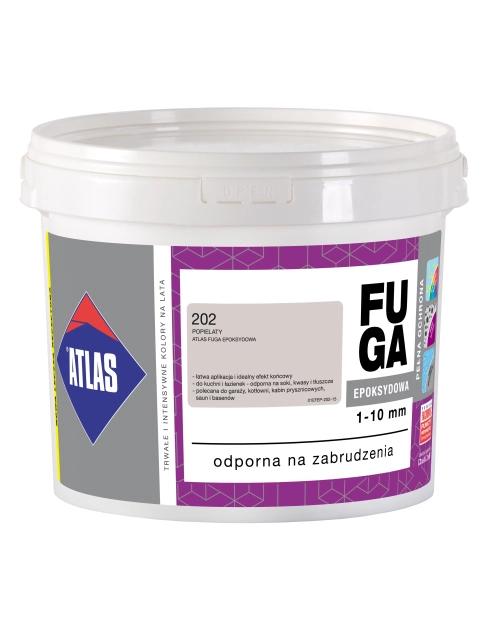 Zdjęcie: Fuga epoksydowa 1-10 mm popielaty 5 kg ATLAS