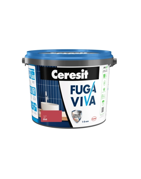 Zdjęcie: Fuga Viva elastyczna cementowa 1-8 mm chili 2 kg CERESIT
