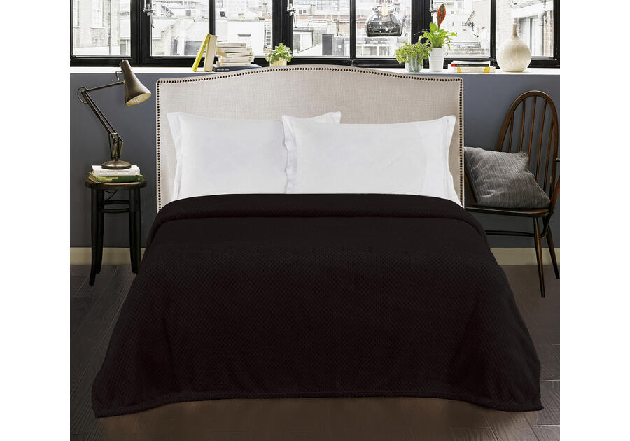 Zdjęcie: Koc Henry black 70x150 cm DECOKING