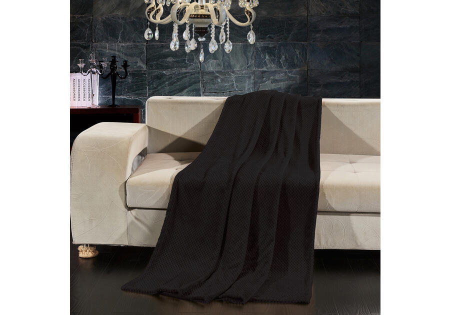 Zdjęcie: Koc Henry black 70x150 cm DECOKING