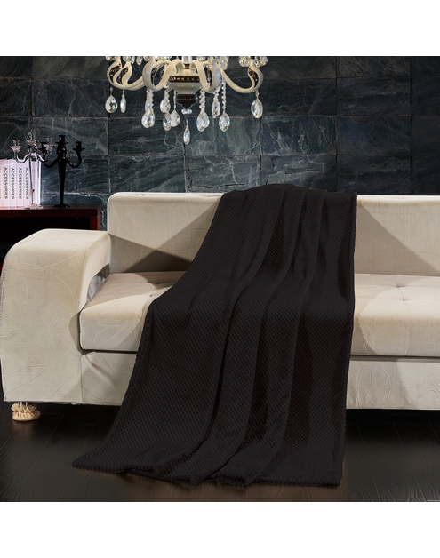 Zdjęcie: Koc Henry black 70x150 cm DECOKING