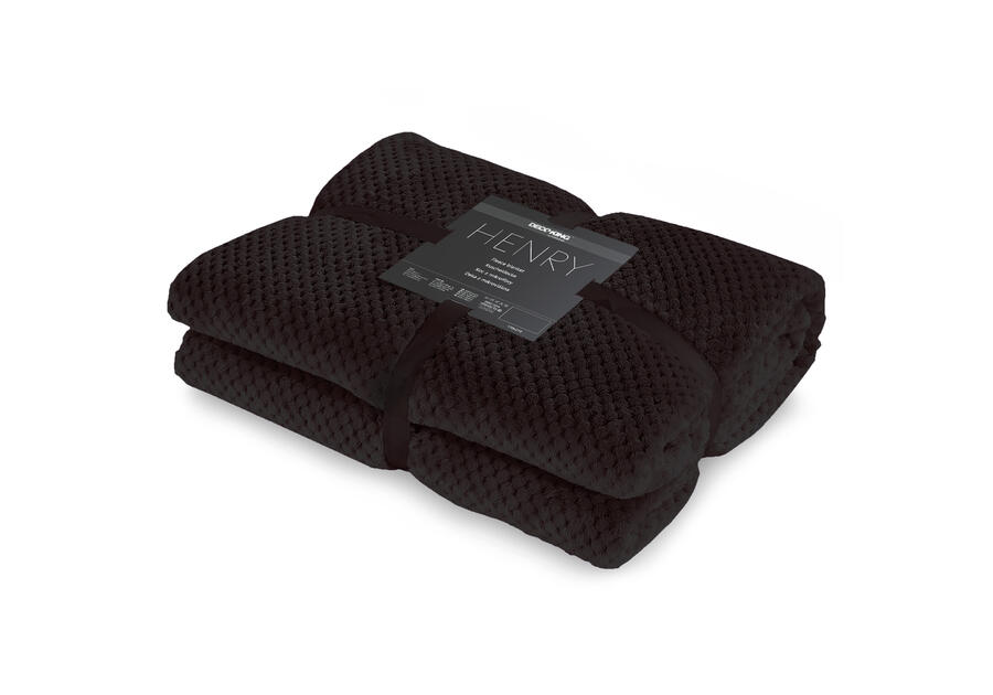 Zdjęcie: Koc Henry black 70x150 cm DECOKING