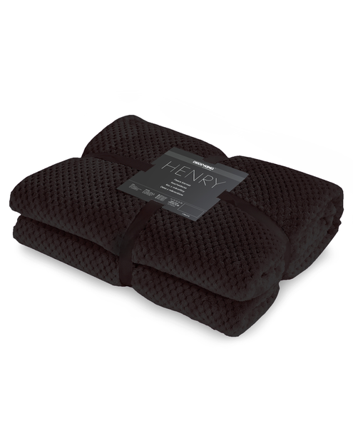 Zdjęcie: Koc Henry black 70x150 cm DECOKING