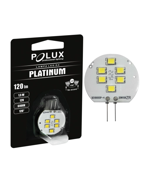 Zdjęcie: Żarnik LED  JC G4 12V 1,5 W 120 lm płaska POLUX