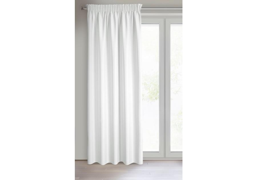 Zdjęcie: Zasłona gotowa Rita na taśmie 140x270 cm biały EUROFIRANY