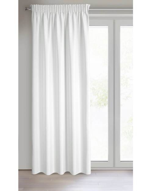 Zdjęcie: Zasłona gotowa Rita na taśmie 140x270 cm biały EUROFIRANY