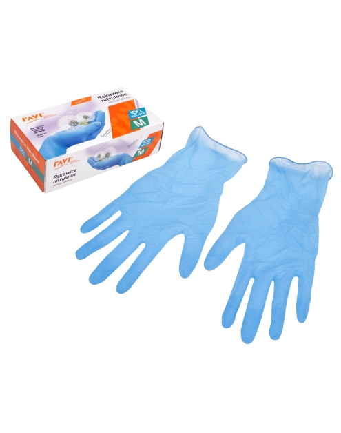 Zdjęcie: Rękawice nitrylowe 100 sztuk M 10917 RAVI