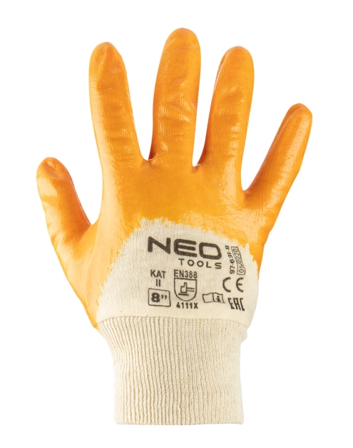 Zdjęcie: Rękawice robocze, bawełna, pokryte częściowo nitrylem, 4111X, rozmiar 10 NEO