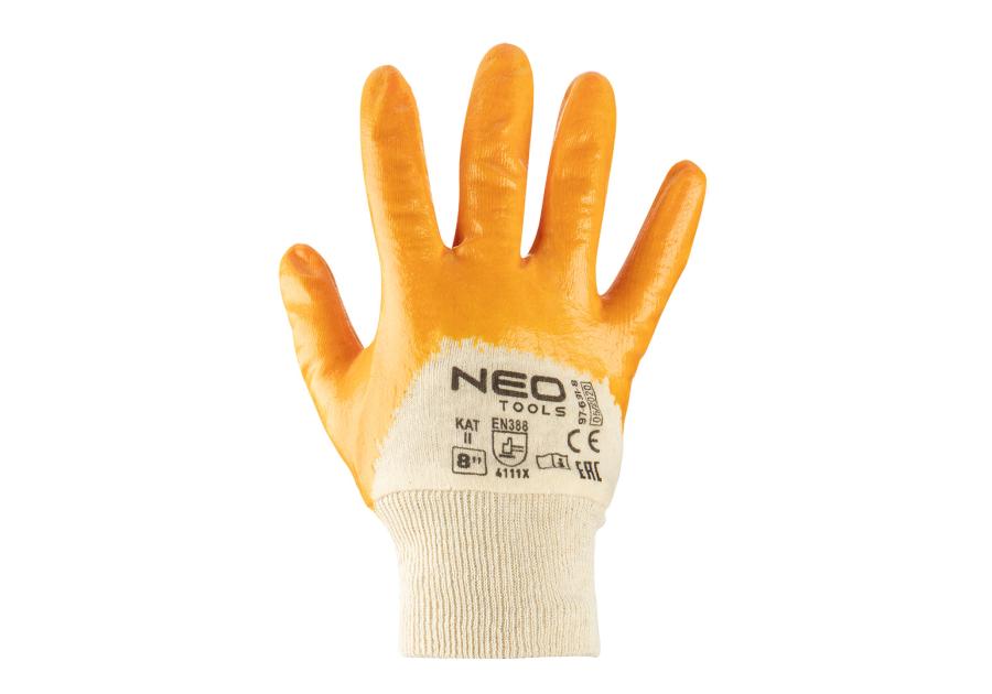 Zdjęcie: Rękawice robocze, bawełna, pokryte częściowo nitrylem, 4111X, rozmiar 10 NEO