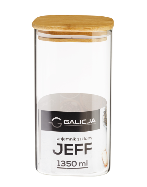 Zdjęcie: Pojemnik szklany Jeff 1350 ml GALICJA