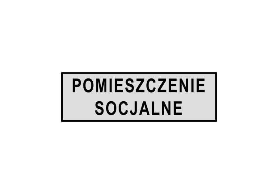 Zdjęcie: Oznaczenie "Pomieszczenia socjalne" 8x22 cm folia METRO