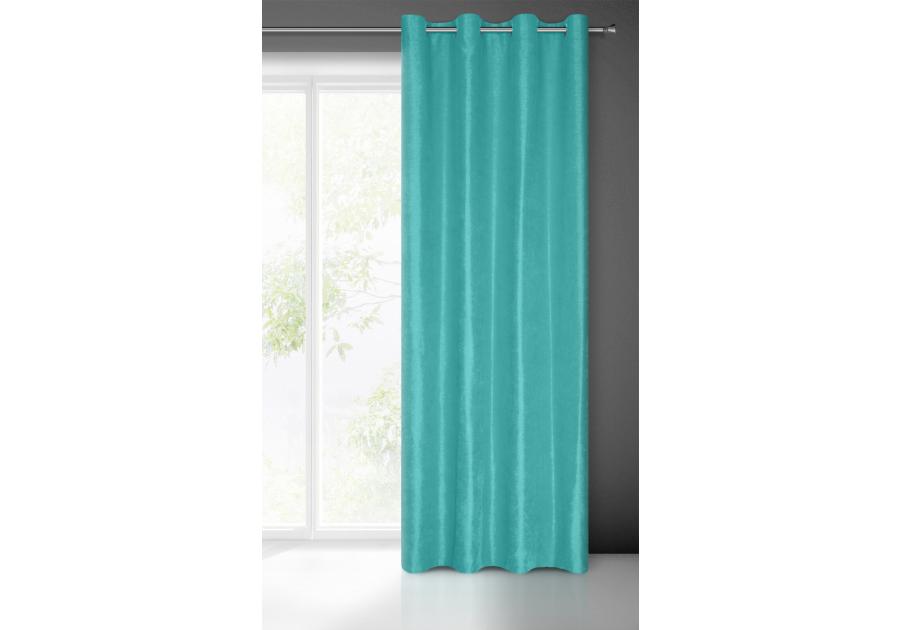 Zdjęcie: Zasłona gotowa Ada 140x250 cm turkusowy EUROFIRANY