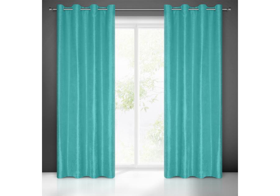 Zdjęcie: Zasłona gotowa Ada 140x250 cm turkusowy EUROFIRANY