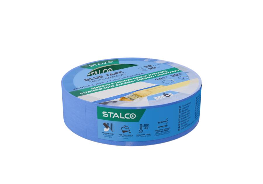 Zdjęcie: Taśma malarska niebieska 30 mm x 50 m STALCO