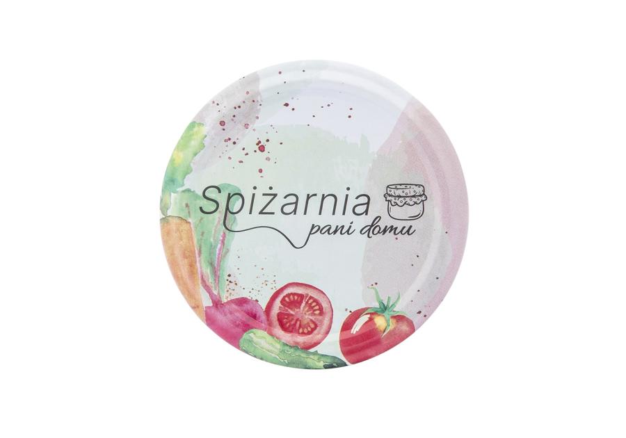 Zdjęcie: Komplet 10 zakrętek Spiżarnia Pani Domu fi 66 4-zaczepowych dekoracja warzywa ALTOM DESIGN