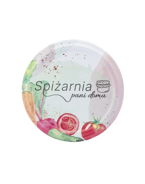 Zdjęcie: Komplet 10 zakrętek Spiżarnia Pani Domu fi 66 4-zaczepowych dekoracja warzywa ALTOM DESIGN