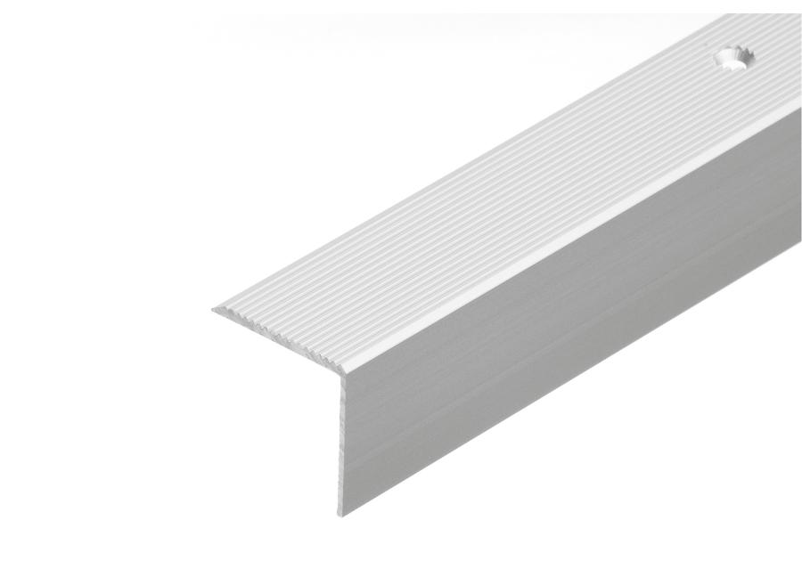 Zdjęcie: Profil schodowy ryflowany 30x30 mm - 1 m srebrny CEZAR