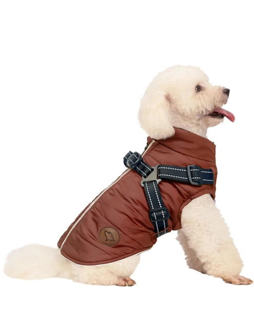 Zdjęcie: Kurtka puchowa z szelkami dla psa R.30 ceglasty ZOLUX