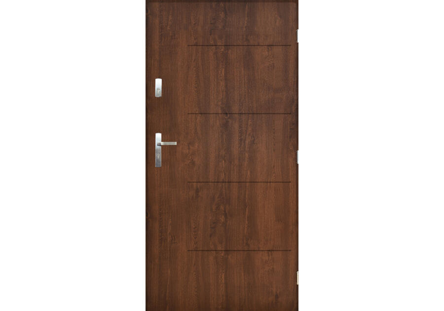 Zdjęcie: Drzwi zewnętrzne oslo  orzech 80p kpl SEDRO