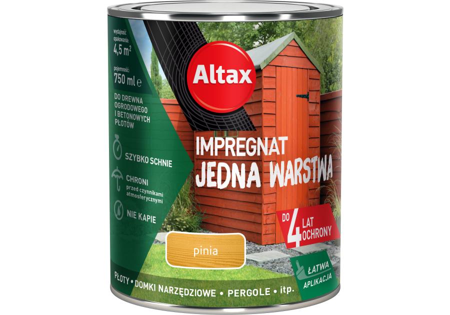 Zdjęcie: Impregnat Jedna Warstwa 4 lata 0,75 L pinia ALTAX