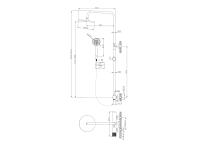 Zdjęcie: Deszczownia z baterią natryskową Moonlight czarny/rose gold INVENA