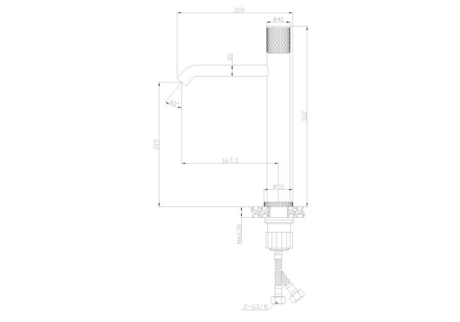 Zdjęcie: Bateria umywalkowa wysoka Moonlight czarny/rose gold INVENA