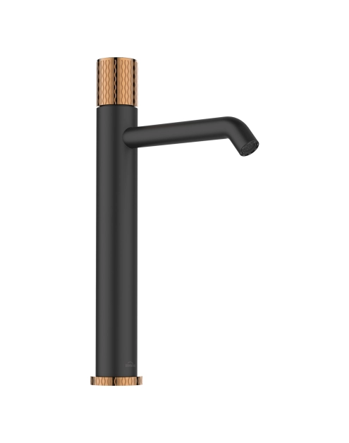 Zdjęcie: Bateria umywalkowa wysoka Moonlight czarny/rose gold INVENA
