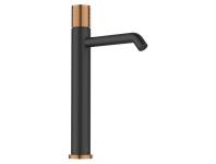 Zdjęcie: Bateria umywalkowa wysoka Moonlight czarny/rose gold INVENA