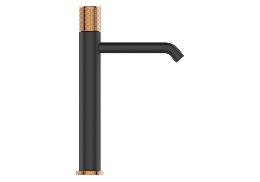 Zdjęcie: Bateria umywalkowa wysoka Moonlight czarny/rose gold INVENA