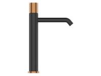 Zdjęcie: Bateria umywalkowa wysoka Moonlight czarny/rose gold INVENA