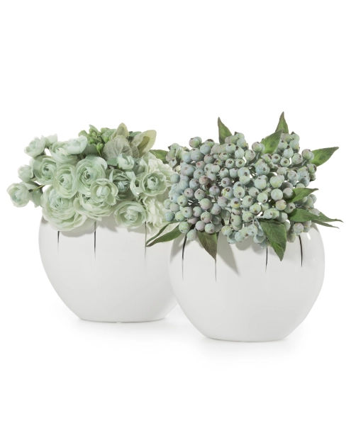 Zdjęcie: Wazon dekoracyjny Patty 21x13x16 cm biało-srebrny EUROFIRANY