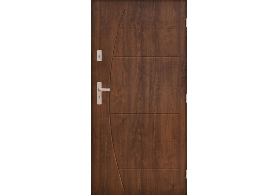 Zdjęcie: Drzwi zewnętrzne korab orzech 90p komplet PANTOR