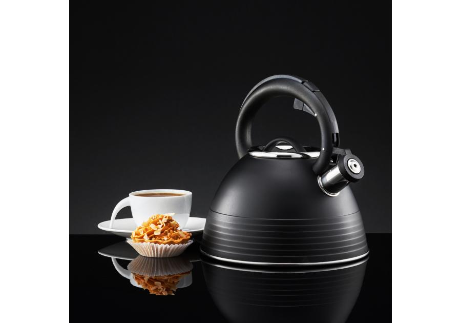 Zdjęcie: Czajnik z gwizdkiem Linea 2,5 L czarny AMBITION
