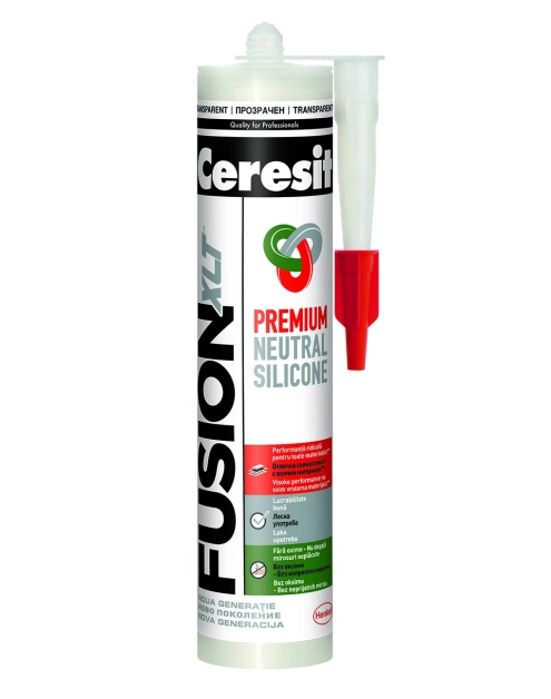 Zdjęcie: Silikon neutralny Premium Fusion XLT bezbarwny 280 ml CERESIT