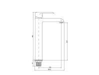 Zdjęcie: Wysoka bateria umywalkowa Siros chrom INVENA