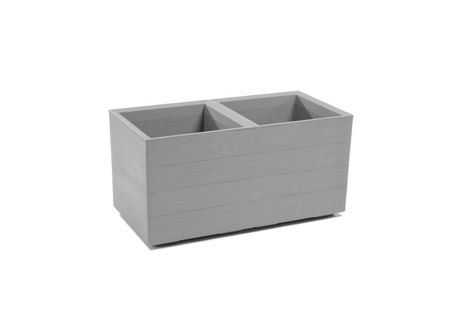 Zdjęcie: Kwietnik Karo Eco wood 400x800 mm deska, szary LAMELA