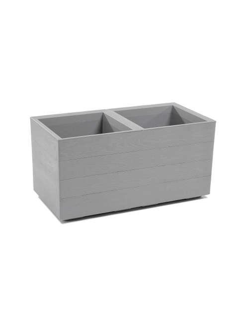 Zdjęcie: Kwietnik Karo Eco wood 400x800 mm deska, szary LAMELA