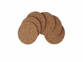 Komplet 6 podkładek okrągłych 10 cm korek naturalny ALTOMDESIGN