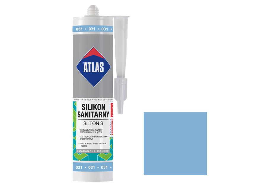 Zdjęcie: Silikon sanitarny Silton S błękitny 280 ml ATLAS