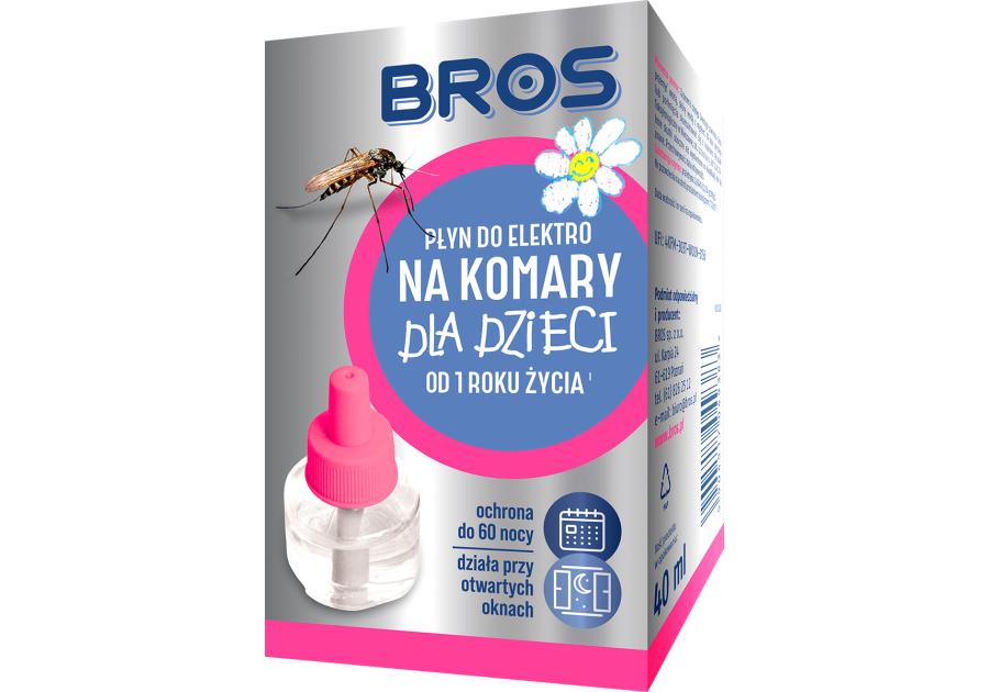 Zdjęcie: Płyn do elektro na komary sensitive dla dzieci BROS