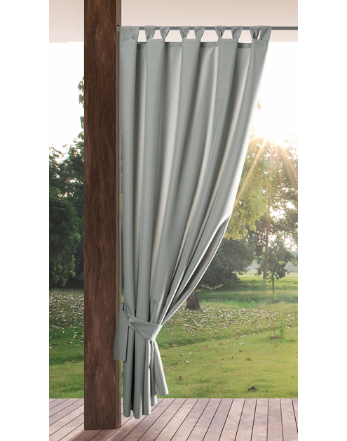 Zdjęcie: Zasłona ogrodowa Garden 155x200 cm srebrna szelki/rzep EUROFIRANY