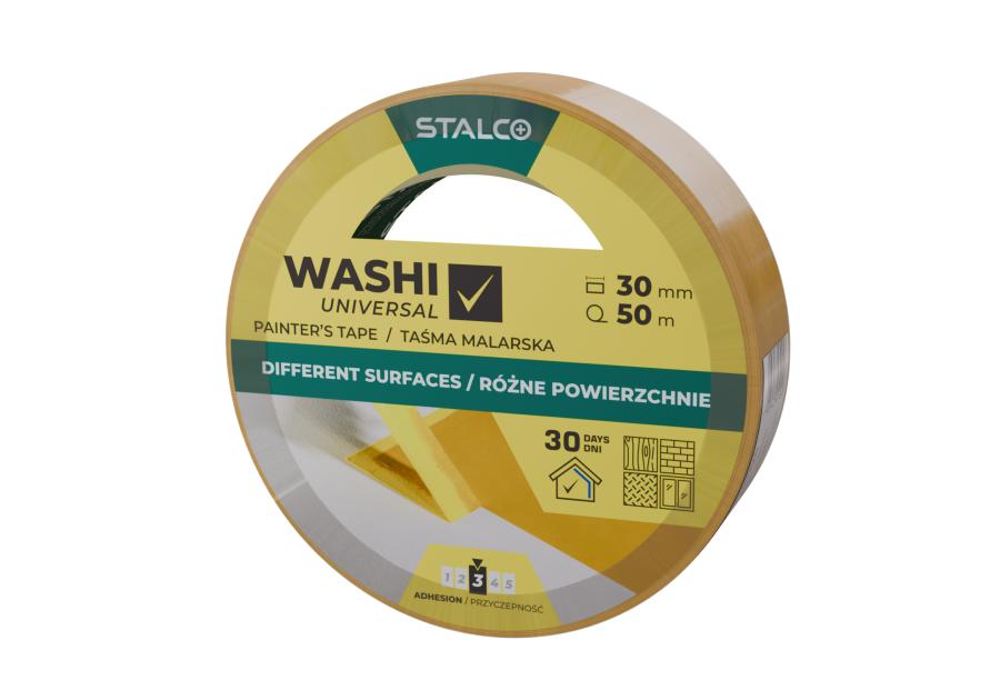 Zdjęcie: Taśma malarska Washi uniwersalna 30 mm x 50 m STALCO