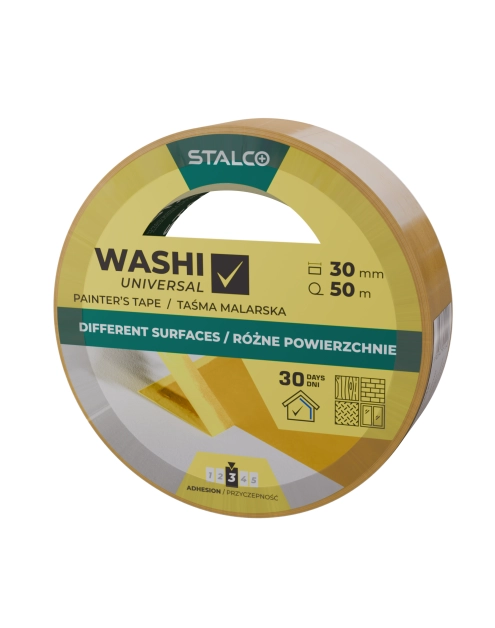 Zdjęcie: Taśma malarska Washi uniwersalna 30 mm x 50 m STALCO