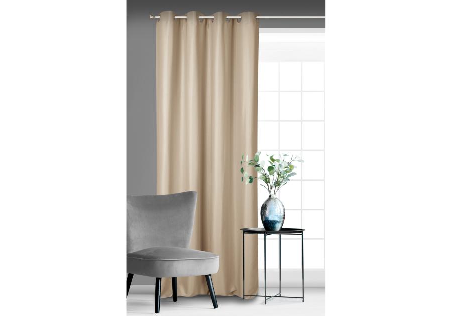 Zdjęcie: Zasłona Aggie 140x250 cm cappuccino na przelotkach EUROFIRANY
