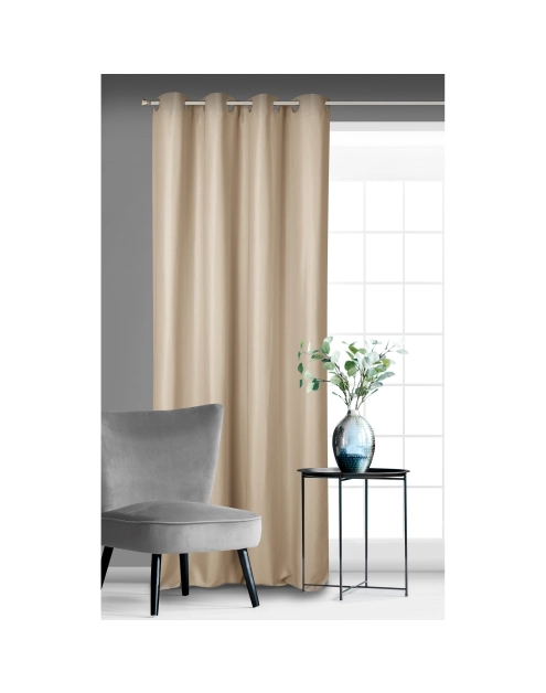 Zdjęcie: Zasłona Aggie 140x250 cm cappuccino na przelotkach EUROFIRANY