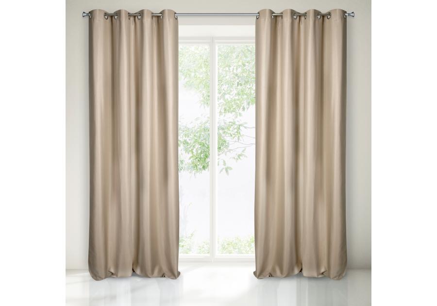 Zdjęcie: Zasłona Aggie 140x250 cm cappuccino na przelotkach EUROFIRANY