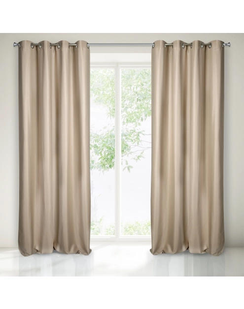 Zdjęcie: Zasłona Aggie 140x250 cm cappuccino na przelotkach EUROFIRANY